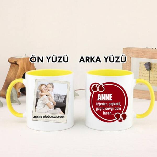 Anneler Günü Hediye Fotoğraflı Kupa Bardak - 3