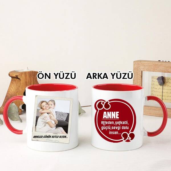 Anneler Günü Hediye Fotoğraflı Kupa Bardak - 5