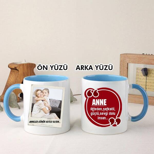 Anneler Günü Hediye Fotoğraflı Kupa Bardak - 6