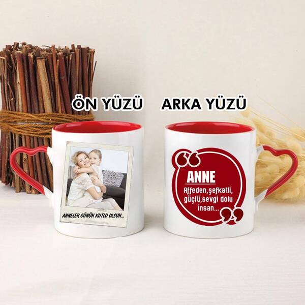 Anneler Günü Hediye Fotoğraflı Kupa Bardak - 1