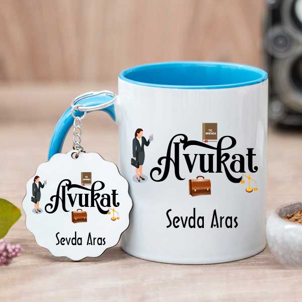 Avukata Hediye Kupa Bardak ve Anahtarlık - 5