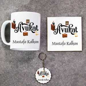 Avukatlara Özel Kupa Bardak Altlık ve Anahtarlık Hediye Seti - 2