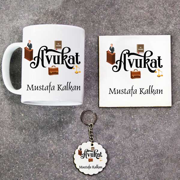 Avukatlara Özel Kupa Bardak Altlık ve Anahtarlık Hediye Seti - 2