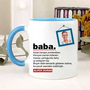 Babaya Özel Fotoğraflı Kupa Bardak - 3