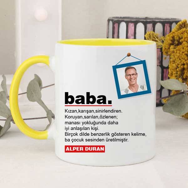 Babaya Özel Fotoğraflı Kupa Bardak - 5