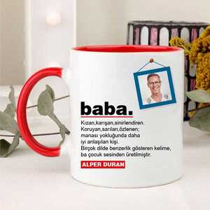 Babaya Özel Fotoğraflı Kupa Bardak - 6