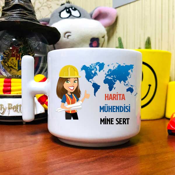 Bayan Harita Mühendisi Latte Fincanı - 1