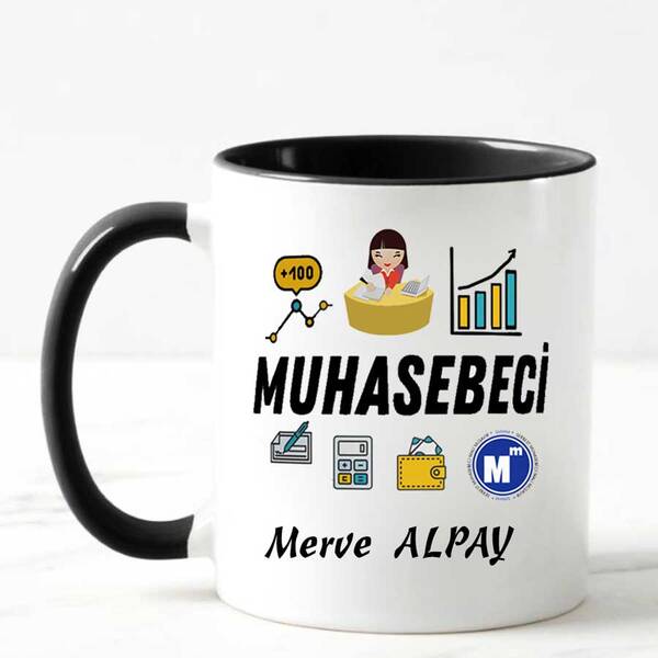Bayan Muhasebeciye Hediye Kupa Bardak - 4