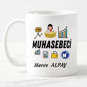 Bayan Muhasebeciye Hediye Kupa Bardak - 7