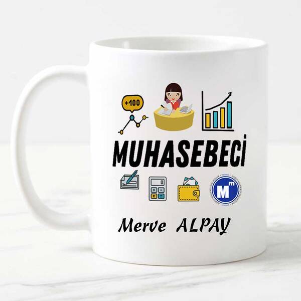 Bayan Muhasebeciye Hediye Kupa Bardak - 7