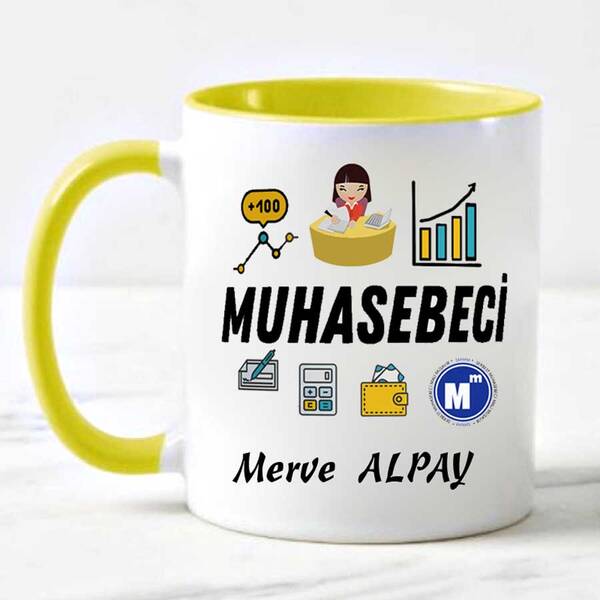 Bayan Muhasebeciye Hediye Kupa Bardak - 3