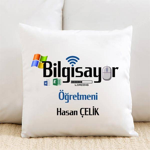 Bilgisayar Öğretmenine Hediye İsimli Yastık - 1