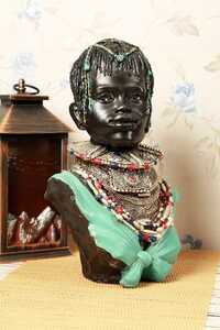Dekoratif Afrikalı Kadın Biblo - 1