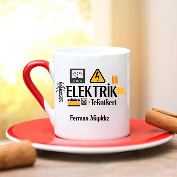 Elektrik Teknikeri Türk Kahve Fincanı - 4