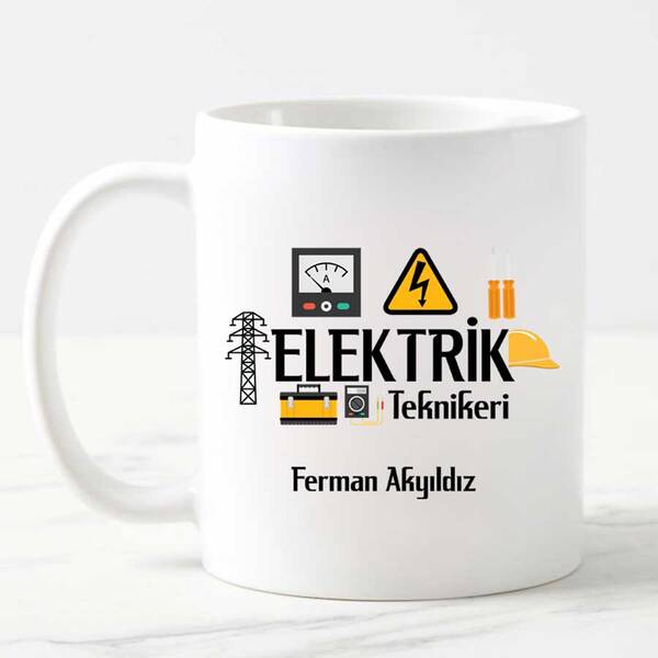 Elektrik Teknikerine Hediye Kupa Bardak - 5