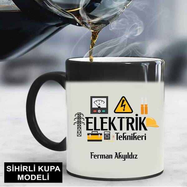 Elektrik Teknikerine Hediye Kupa Bardak - 6