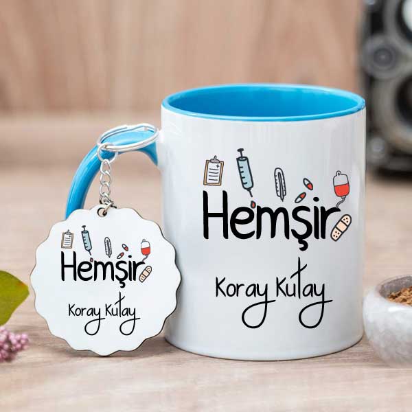 Hemşir Hediyesi Kupa Bardak ve Anahtarlık - 5