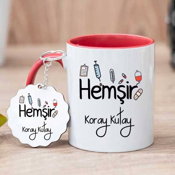 Hemşir Hediyesi Kupa Bardak ve Anahtarlık - 2