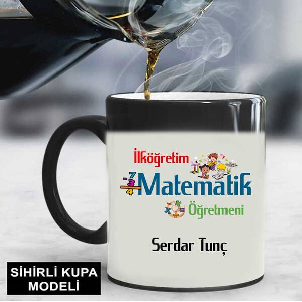 İlköğretim Matematik Öğretmenine Hediye Kupa Bardak - 4