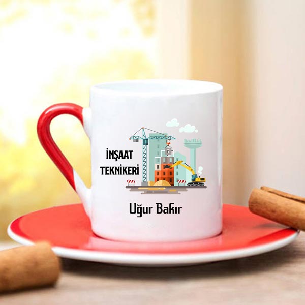 İnşaat Teknikeri Türk Kahve Fincanı - 4