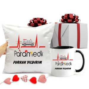 İsimli Paramedik Kupa Bardak ve Yastık - 3