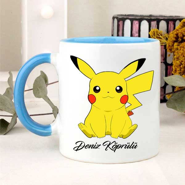 İsme Özel Pikachu Kupa Bardak - 6