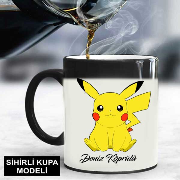 İsme Özel Pikachu Kupa Bardak - 7