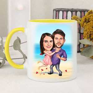 Kişiye Özel Aşıklar Karikatürlü Kupa Bardak - 6