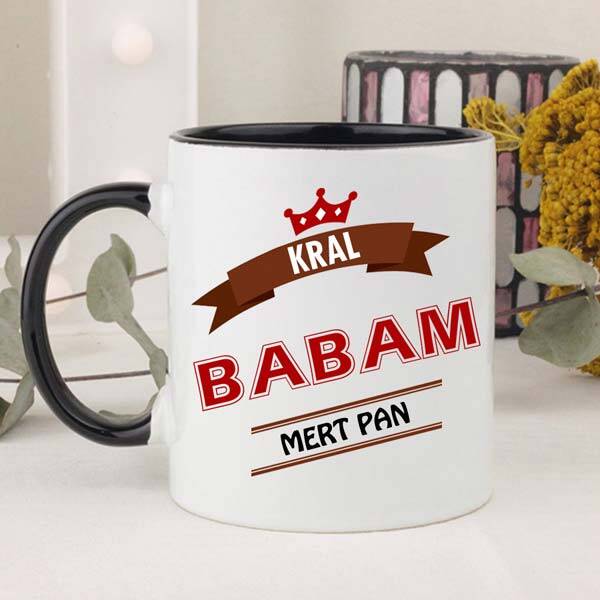 Kral Babam İsimli Kupa Bardak - 5