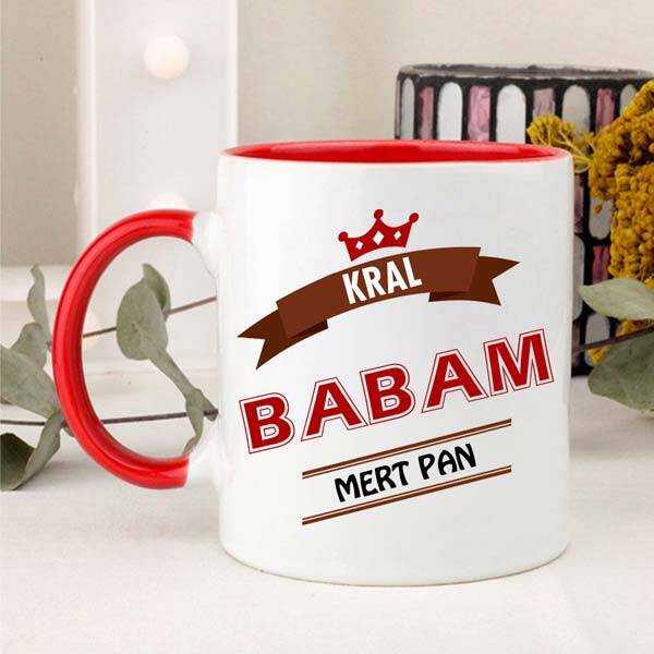 Kral Babam İsimli Kupa Bardak - 7