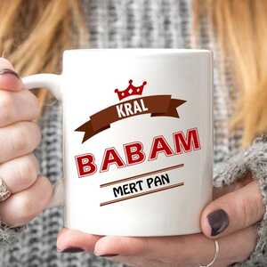 Kral Babam İsimli Kupa Bardak - 1