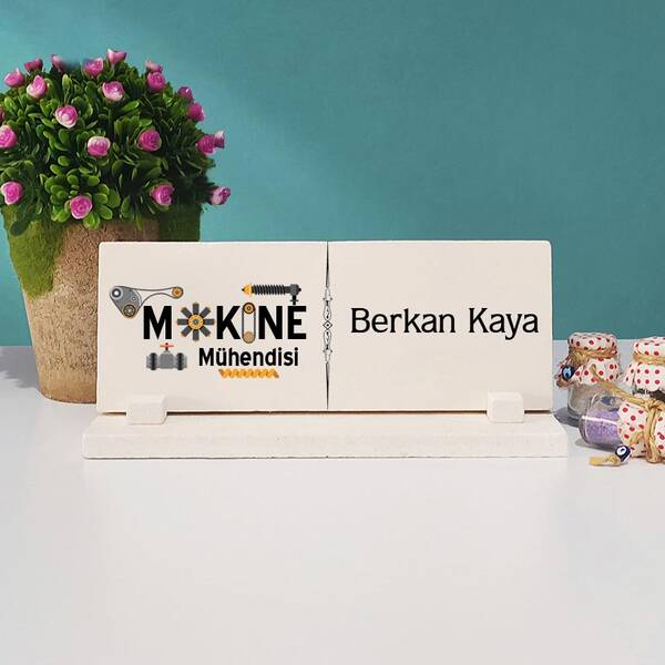 Makine Mühendisine Hediye Masa İsimliği - 1