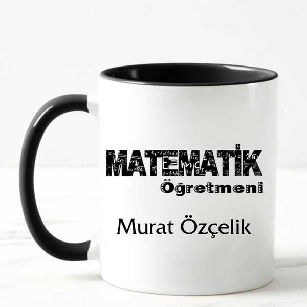 Matematik Öğretmeni İsimli Kupa Bardak - 1