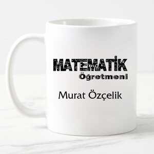 Matematik Öğretmeni İsimli Kupa Bardak - 5