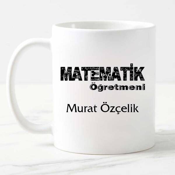 Matematik Öğretmeni İsimli Kupa Bardak - 5