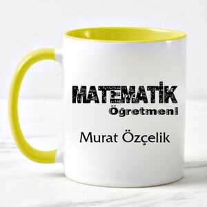 Matematik Öğretmeni İsimli Kupa Bardak - 6