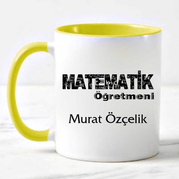 Matematik Öğretmeni İsimli Kupa Bardak - 6