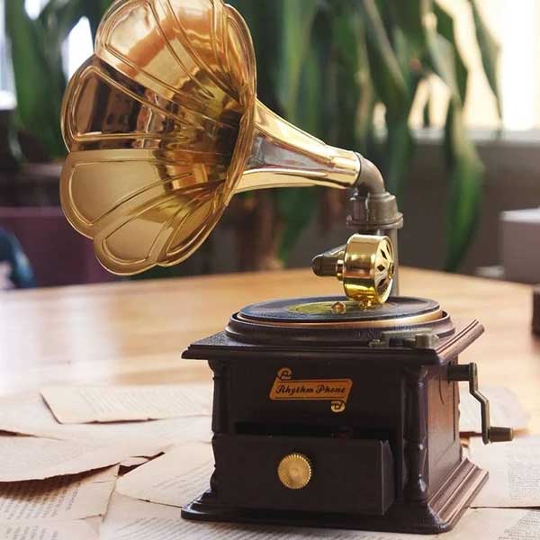 Nostaljik Gramofon Müzik Kutusu - 1