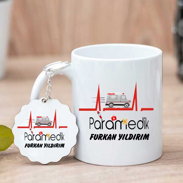 Paramedik Hediyesi Kupa Bardak ve Anahtarlık - 2