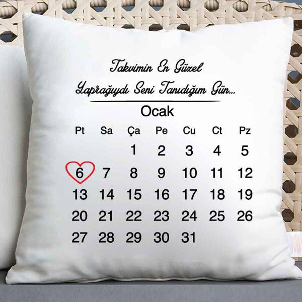 Sevgiliye Hediye Tarihli Yastık - 1