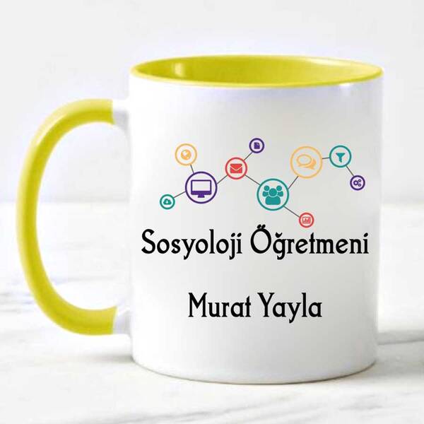 Sosyoloji Öğretmenine Hediye Kupa Bardak - 2