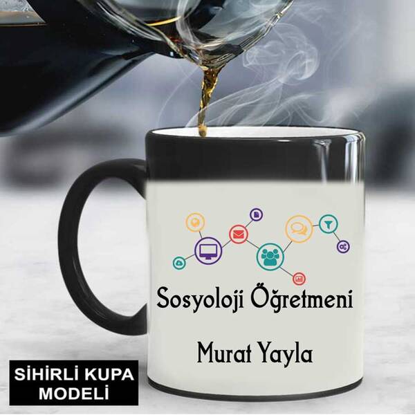 Sosyoloji Öğretmenine Hediye Kupa Bardak - 3
