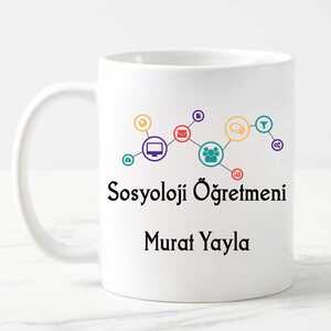 Sosyoloji Öğretmenine Hediye Kupa Bardak - 5