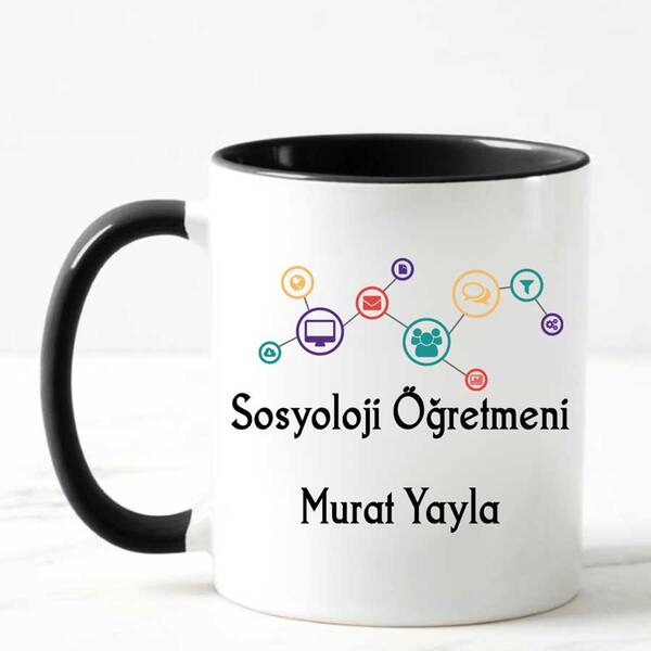 Sosyoloji Öğretmenine Hediye Kupa Bardak - 1