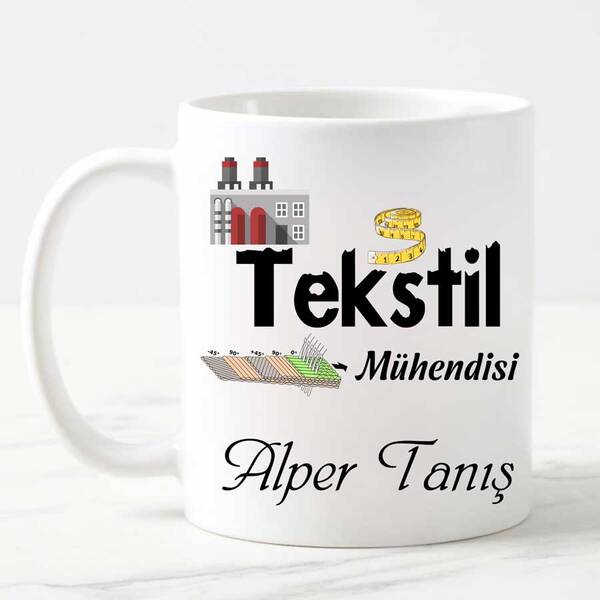 Tekstil Mühendisine Hediye Kupa Bardak - 1