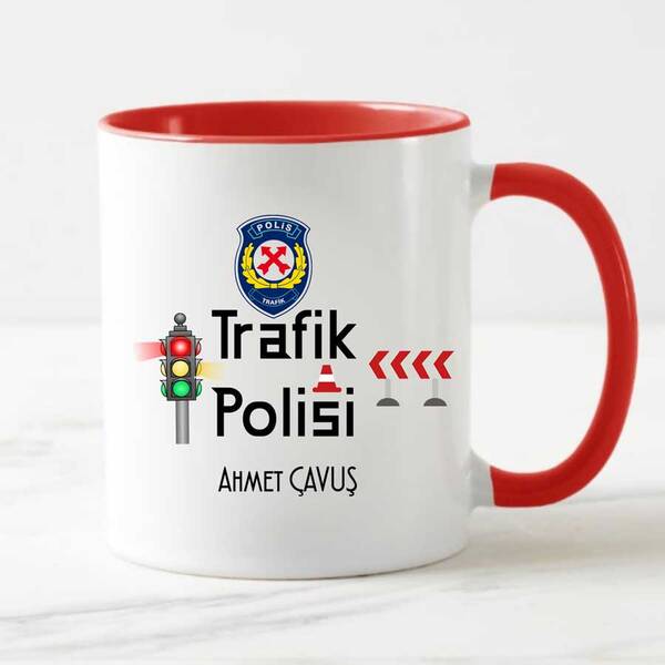 Trafik Polisine Hediye Kupa Bardak - 1