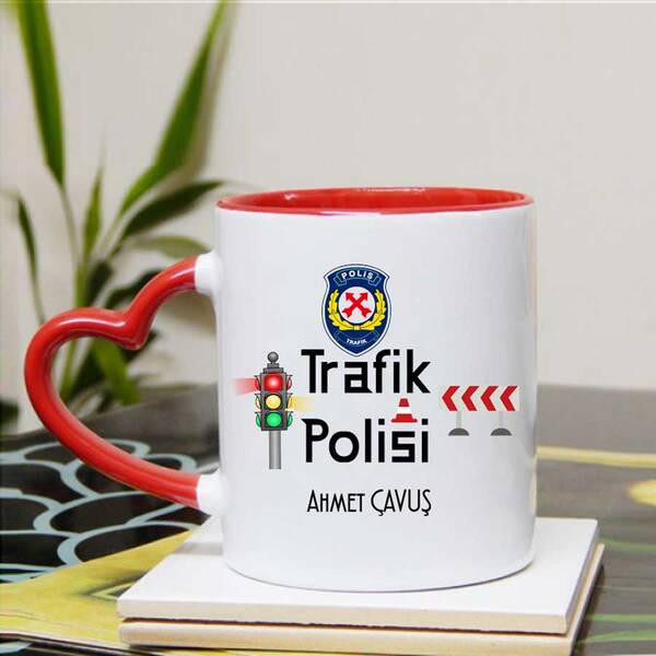 Trafik Polisine Hediye Kupa Bardak - 4