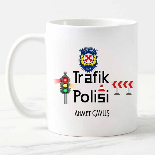Trafik Polisine Hediye Kupa Bardak - 7