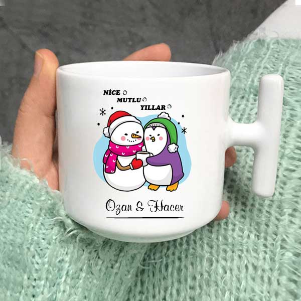 Yeni Yıl Hediyesi Nice Mutlu Yıllara Latte Fincanı - 1